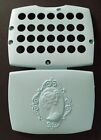 Vtg 1970 s Turquoise Memorette Syntex Sample Birth Control Pill Dispenser Empty