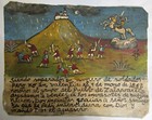 Vtg C  1940s Hp Mexican Tin Retablo Sr  Santiago   Victory In Puebla In 1862