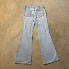 Vintage 60s 70s Hippie Patchwork Distressed Repaired Bell Bottom Jeans