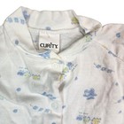 Vintage Curity Baby Sleeper 3-6m Footed Pajamas Blue Bear Print 100  Cotton