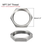 2pcs Cast Pipe Fitting Hex Locknut  304 Stainless Steel Hex Lock Nut Npt 3 4 