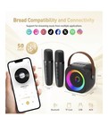 Mini Karaoke Machine  Portable Bluetooth Karaoke Speaker With 2 Wireless  Black