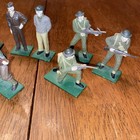 Lot 12 Wwii Metal Toy Soldiers Blue Box German British Usa Infantry 1 32
