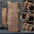 Zipper Leather Wallet Detachable Cover Case For Iphone 15 14 Pro Max 13 12 11 78