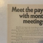 1973 Us Army Reserve Print Ad Extra Income Monthly Meetings Vtg 1970s Motorcycle