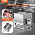 Vevor Manual Meat Mixer Fixed Tank Mixing Max 80lb Meat Sausage Mixer Machine