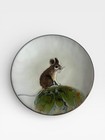 Vintage Norman Brumm Enamel Copper Mouse Rare Decorative Plate Hand Painted 5 