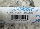 Aqua Ultraviolet Replacement Quartz Sleeve For 57 Watt Uv Clarifier