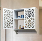 Bathroom Cabinet Wall Mount Medicine Cabinet Save Space Organizer Shelves 2 Door