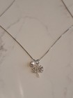 Italy 925 Sterling Silver Tree Of Life Necklace W  White Pearl Charm 19  Box