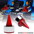 Red Bullet Turn Signal Light Lens Cover Cap For Harley Electra Glide Street Bob