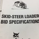 Genuine 1994 Melroe Bobcat Skid-steer Bid Specifications 