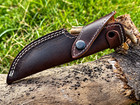 Genuine Leather Engraved Custom Handmade Sheath For Fixed Blade Knife   Holster