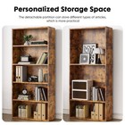 Bookshelf 5tier Storage Shelf Adjustable Bookcase Open Wood Magazine Organizer