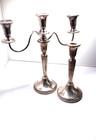 Vintage Sheffield Co  Pair Silver Plate Candle Stick Holders 1 Candelabra Pc Usa
