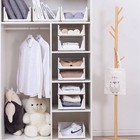 4-pack Stackable Plastic Storage Baskets Foldable Closet Organizer White