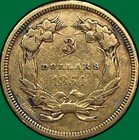 1854 Three Dollar Gold Princess Fine F Coin  29588