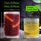 Vintage Drinking Glass Set 12-14 Oz  Old Fashioned Mug And 11 Oz  Cocktail Glass
