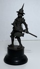 Antique Meiji Bronze Samurai Warrior Sculpture Japanese Okimono