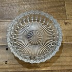 Vintage Crystal Cut Cigar Ashtray Clear Glass Heavy Thick   7 