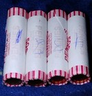4 Original Lincoln   Shield Memorial Small Cent Rolls  Straight From The Bank  