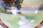 Antique Hand Painted Nippon Japan Scenic Gold Gilt Porcelain Pedestal Bowl