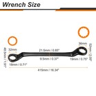 45 Degree Offset Box End Wrench 32 X 36mm Metric 12 Point Double End Black