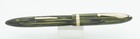 Sheaffer Balance Short Green Striated   Gold Fountain Pen - C  1940 - 14kt F Nib