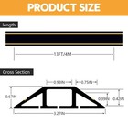 13ft Floor Cable Cover  Floor Cord Protector 3 Channels Contains Cords Black