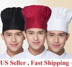 Adjustable Professional Chefs Catering Hat Men Cap Cook Food Prep Kitchen Round