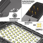 5pcs 300w Led Parking Lot Light Commercial Outdoor Ip65 Shoebox Street Pole Lamp