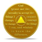 Aa Serenity Prayer Sobriety Challenge Coin - Sunrise Design - Recovery Medallion