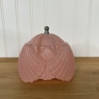 Vintage Art Deco Light Pink Frosted Glass Shade Sea Shell Vanity Lamp Shade