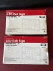 New 2 Lite Hubbell Led Light Red Exit Sign Emergency Lights Pra Pathfinder
