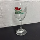 New Cristar Christmas Sleigh All Day Glitter Wine Glass 10oz Holiday Drinkware
