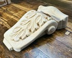 Unfinished Rubberwood Acanthus Leaf Corbel     5 1 2   t X 3 1 2   w X 1 1 2   d 