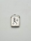 Collectable Antique Sterling Silver Vesta Case With St  Andrews Golfer Engraving