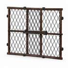 Evenflo Position   Lock Baby Gate Farmhouse Collection Dark Wood 26-42 In