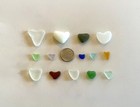 Genuine Beach Sea Glass Perfectly Heart-shaped Beautiful Colors Surf-tumbled