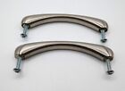 Vintage Pewter Drawer Cabinet Handles Long Pull Handles 3 3 4  Center To Center