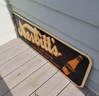 Vtg 1950 Nesbitt s Of California Orange Soda Metal Advertising Sign  36    12  Vg