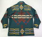 Vintage Pendleton High Grade Western Wear Wool Jacket Mens Large Green Aztec 80s