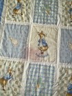 Vtg Beatrix Potter Peter Rabbit Crown Crafts Infant Quilted Blanket 43   x32   