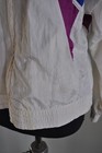 Vintage Tail Windbreaker Jacket White With Geometric Pattern 1980s