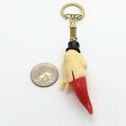 Italy Italian Lucky Gobbo Hunchback Horn Horseshoe Key Chain Ring New