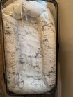 Dockatot Deluxe Portable Baby Bedside Sleeper Marble Pattern White Gray