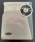 Toshiba 6tp-394 Miniature Shirt Pocket Transistor  Radio - Silver grey