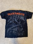 Iron Maiden Powerslave T Shirt Rock   Rebellion Black L Tee Mummy Eddie All Over