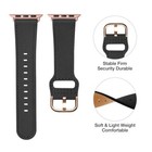 Leather Band For Apple Watch 38mm 40mm 41mm 42mm-series 10  black rosegold 
