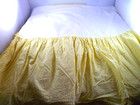Pottery Barn Kid Gingham Crib Bed Skirt Dust Ruffle Nursery Checker Yellow White
